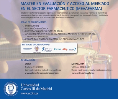 Máster en Evaluación y Acceso al Mercado en el Sector Farmacéutico. 2ª 